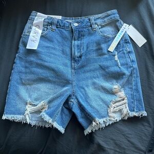 Tinseltown Blue Distressed Jean Shorts